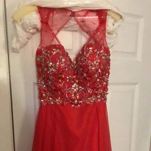 Red prom dress size 6